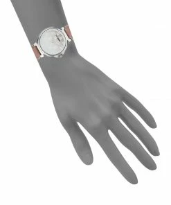 STEVEMADDEN STACKED LOGO WATCH BLUSH PINK