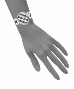 STEVEMADDEN BLOCK LOGO WATCH BLACK/WHITE