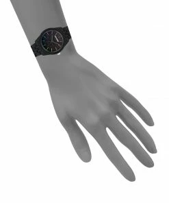 STEVEMADDEN ACCESSORIES POWDER COATED WATCH BLACK