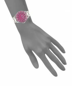 STEVEMADDEN CLEAR CASE STATEMENT WATCH PINK