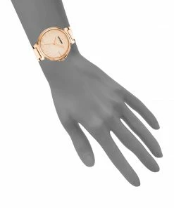 STEVEMADDEN CLEAN LINE LINK WATCH ROSE GOLD