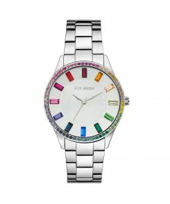 STEVEMADDEN CRYSTAL WATCH MULTI ACCESSORIES