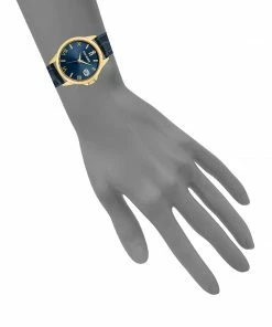 STEVEMADDEN ACCESSORIES CLASSIC EMBOSSED WATCH NAVY