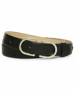 SteveMadden ACCESSORIES DOUBLE D-BUCKLE PANT BELT BLACK