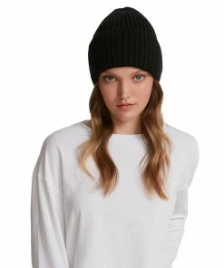 SteveMadden RIBBED WIDE CUFF BEANIE BLACK Pre-Order