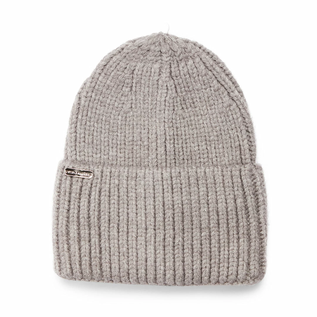 SteveMadden RIBBED WIDE CUFF BEANIE GREY Pre-Order