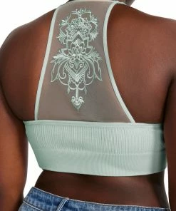 SteveMadden THE ELLA MESH BRALETTE SAGE +