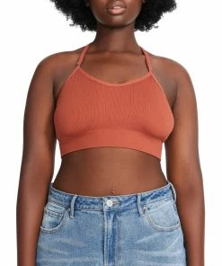 SteveMadden THE ELLA MESH BRALETTE RUST + Tops & Shirts