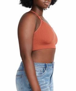 SteveMadden THE ELLA MESH BRALETTE RUST + Tops & Shirts