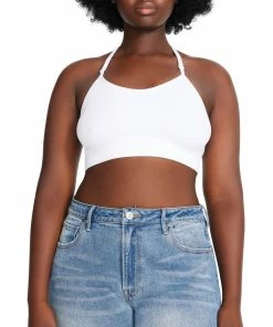 SteveMadden THE ELLA MESH BRALETTE WHITE +