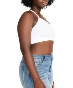 SteveMadden THE ELLA MESH BRALETTE WHITE +