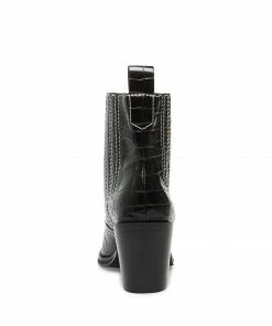 SteveMadden GENIVA BLACK CROCODILE