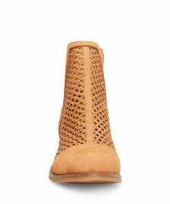 SteveMadden WOMEN’S SHOES HOLLIS COGNAC NUBUCK