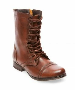 SteveMadden WOMEN’S SHOES TROOPA BROWN LEATHER