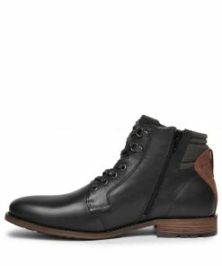 SteveMadden VIBES BLACK LEATHER MEN'S