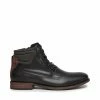 SteveMadden VIBES BLACK LEATHER MEN'S