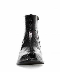 SteveMadden CAPRICORN BLACK CROCODILE