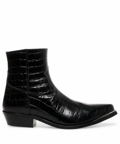 SteveMadden CAPRICORN BLACK CROCODILE