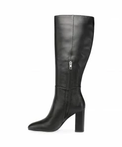 SteveMadden NINNY BLACK LEATHER WOMEN’S SHOES