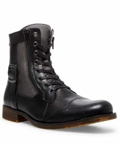 SteveMadden SIDETRACK BLACK LEATHER