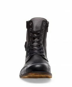 SteveMadden SIDETRACK BLACK LEATHER