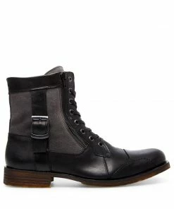 SteveMadden SIDETRACK BLACK LEATHER