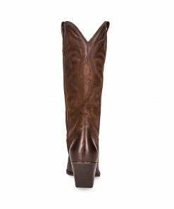 SteveMadden WEST BROWN LEATHER WOMEN’S SHOES