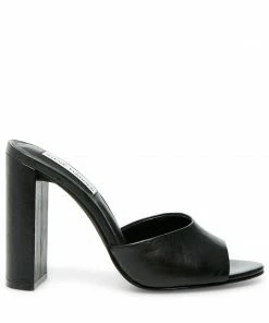 SteveMadden WOMEN’S SHOES CENTRAL BLACK LEATHER