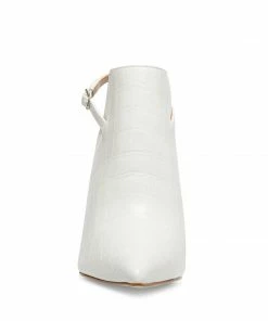 SteveMadden WOMEN’S SHOES DAILY WHITE CROCODILE