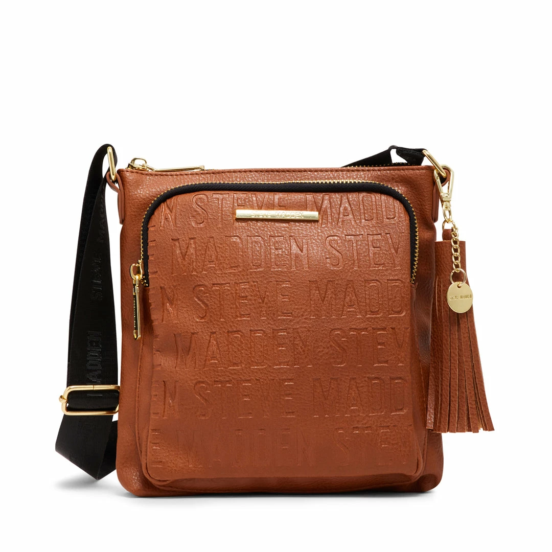 SteveMadden LOGO CROSSBODY COGNAC