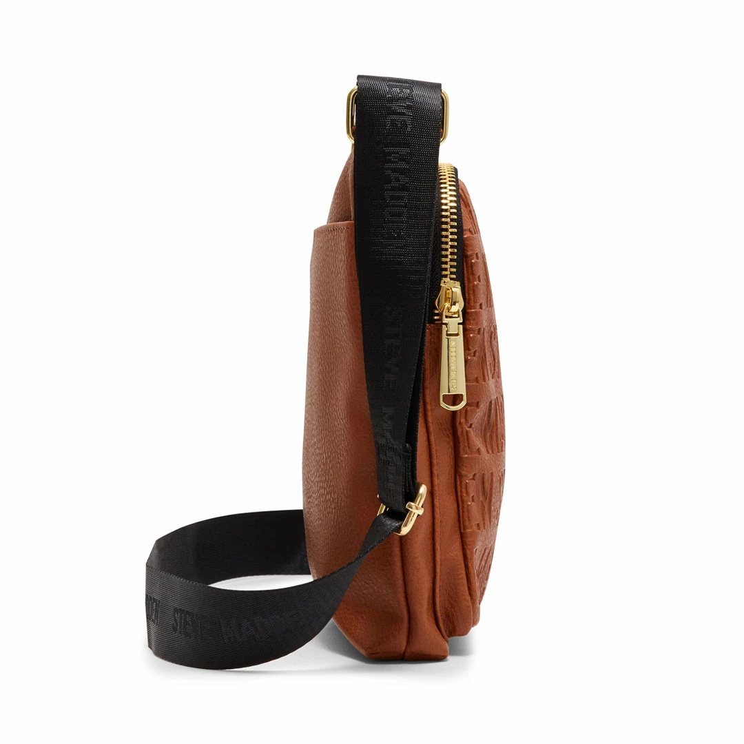 SteveMadden LOGO CROSSBODY COGNAC
