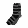 SteveMadden DUAL STRIPE CREW SOCKS BLACK MULTI