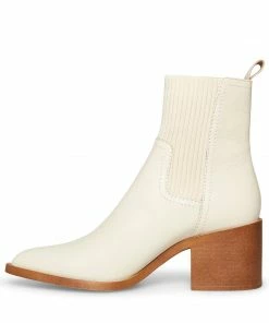 SteveMadden ABRIEL BONE LEATHER WOMEN’S SHOES