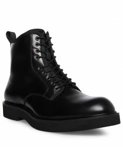 STEVEMADDEN NEW & NOW ADRYAN BLACK LEATHER