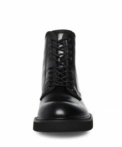 STEVEMADDEN NEW & NOW ADRYAN BLACK LEATHER