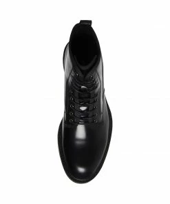 STEVEMADDEN NEW & NOW ADRYAN BLACK LEATHER