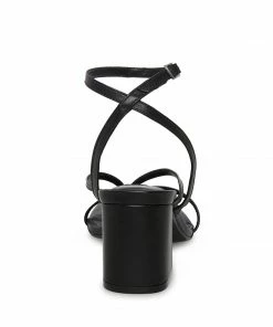 STEVEMADDEN WOMEN’S SHOES ALAINA BLACK LEATHER