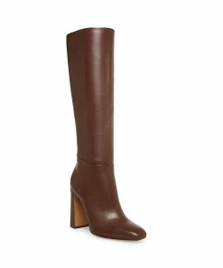 STEVEMADDEN ALLY BROWN LEATHER NEW & NOW
