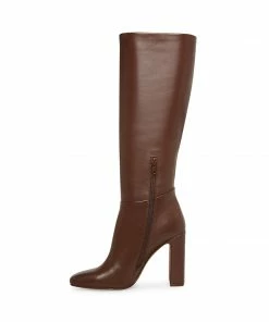 STEVEMADDEN ALLY BROWN LEATHER NEW & NOW