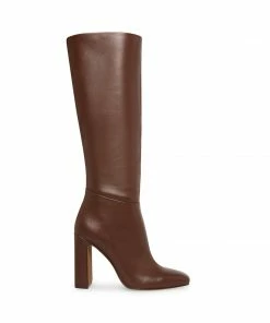 STEVEMADDEN ALLY BROWN LEATHER NEW & NOW