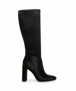 STEVEMADDEN AMBROSE BLACK SATIN NEW & NOW