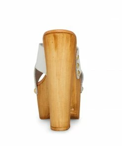 STEVEMADDEN ANGELA WHITE LEATHER NEW & NOW