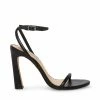 SteveMadden WOMEN’S SHOES BECKY BLACK LEATHER