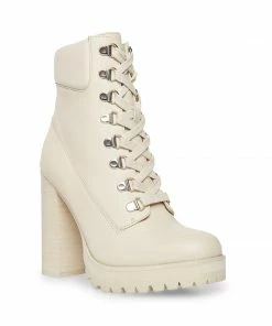 SteveMadden WOMEN’S SHOES BESO BONE LEATHER