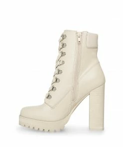 SteveMadden WOMEN’S SHOES BESO BONE LEATHER