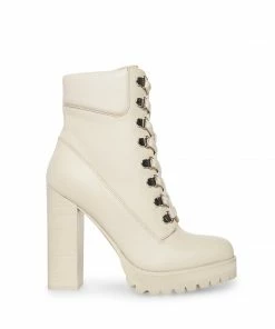 SteveMadden WOMEN’S SHOES BESO BONE LEATHER