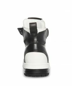 SteveMadden BIZZY BLACK/WHITE WOMEN’S SHOES