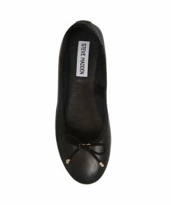 STEVEMADDEN NEW & NOW BLOSSOMS BLACK LEATHER