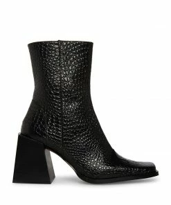 STEVEMADDEN NEW & NOW BURKE BLACK LEATHER