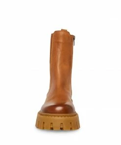 STEVEMADDEN CHARGES TAN LEATHER